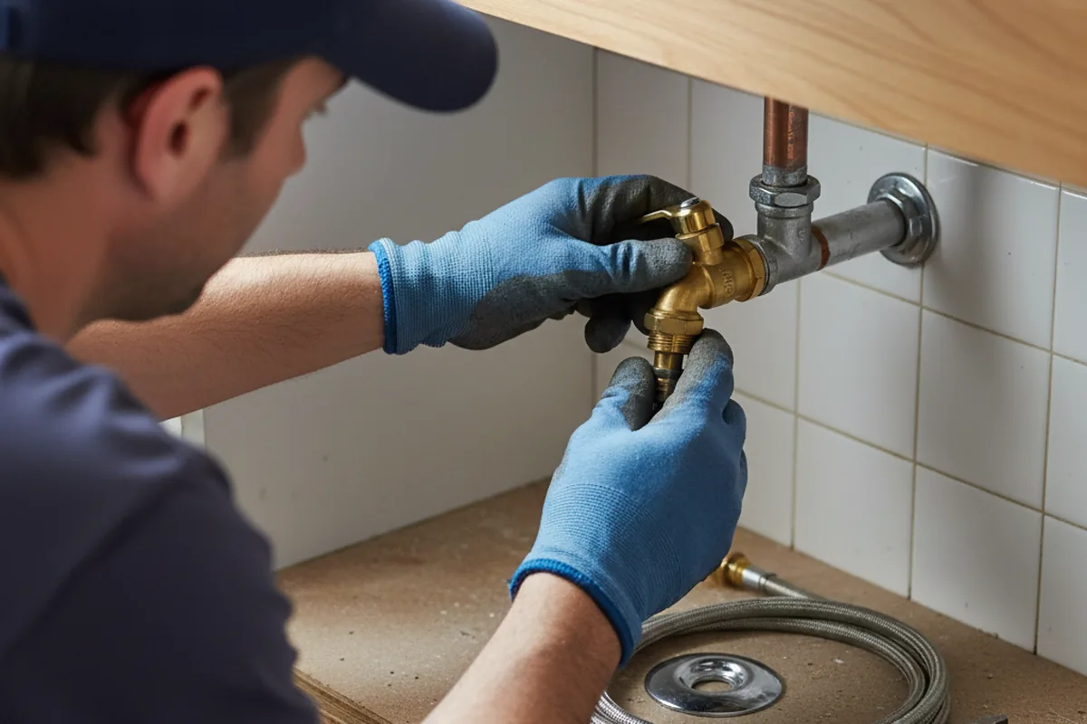 Shutoff valve and fitting work during Faucet and Fixture Repair in Oak View